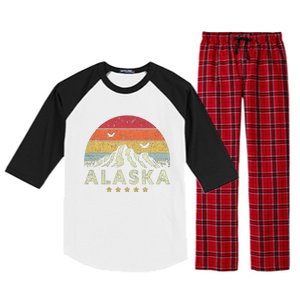 Alaska Retro Style AK USA Raglan Sleeve Pajama Set