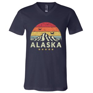 Alaska Retro Style AK USA V-Neck T-Shirt