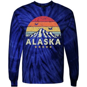 Alaska Retro Style AK USA Tie-Dye Long Sleeve Shirt