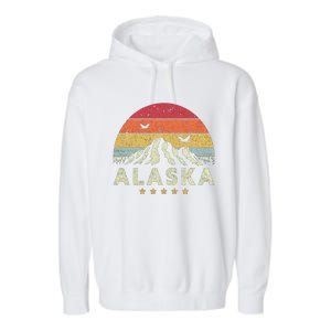 Alaska Retro Style AK USA Garment-Dyed Fleece Hoodie