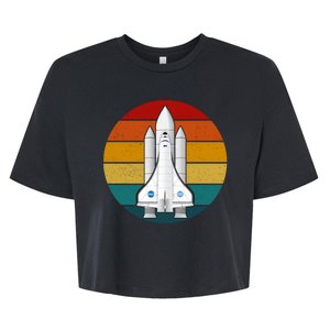 Astronaut Retro Space Sunset Bella+Canvas Jersey Crop Tee