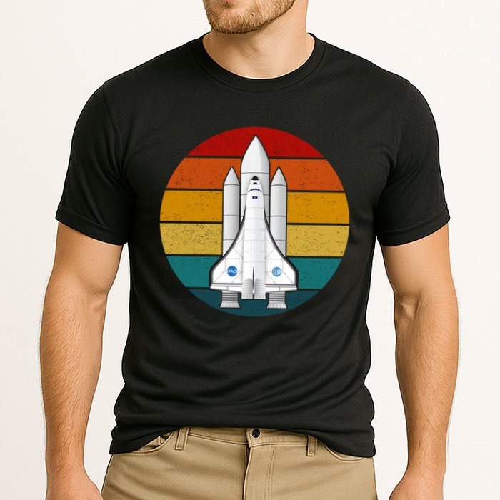 Astronaut Retro Space Sunset Performance Shirt