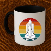 Astronaut Retro Space Sunset Mug