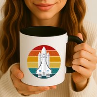 Astronaut Retro Space Sunset Mug