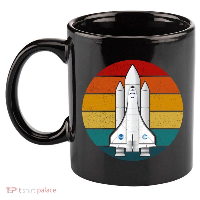 Astronaut Retro Space Sunset 11oz C Handle Ceramic Mug