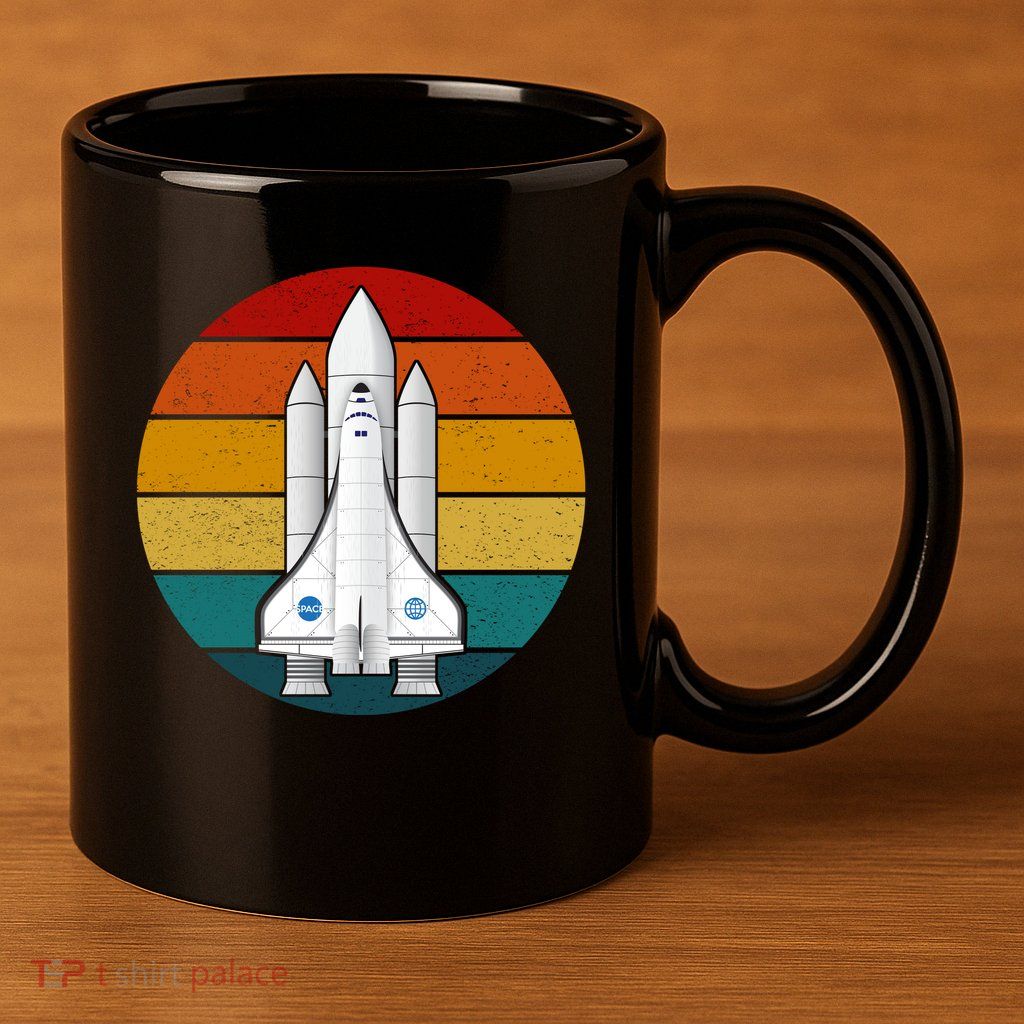 Astronaut Retro Space Sunset 11oz C Handle Ceramic Mug