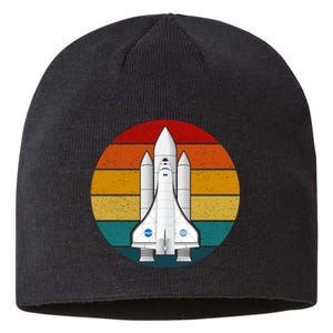 Astronaut Retro Space Sunset Sustainable Beanie