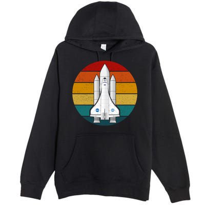 Astronaut Retro Space Sunset Premium Pullover Hoodie