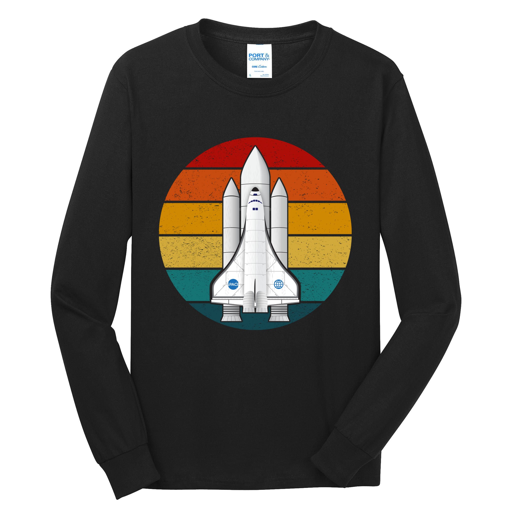 Astronaut Retro Space Sunset Tall Long Sleeve T-Shirt
