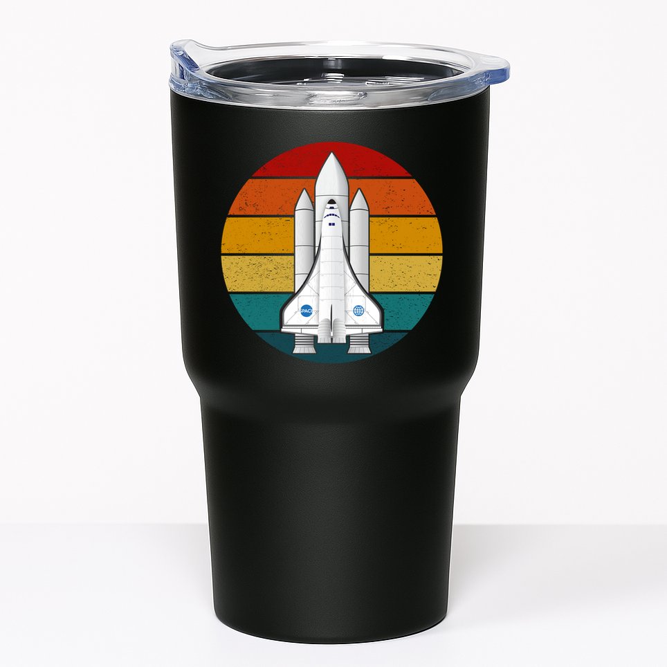Astronaut Retro Space Sunset Tumbler