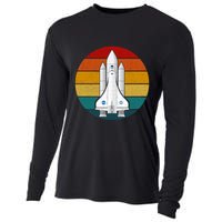 Astronaut Retro Space Sunset Cooling Performance Long Sleeve Crew