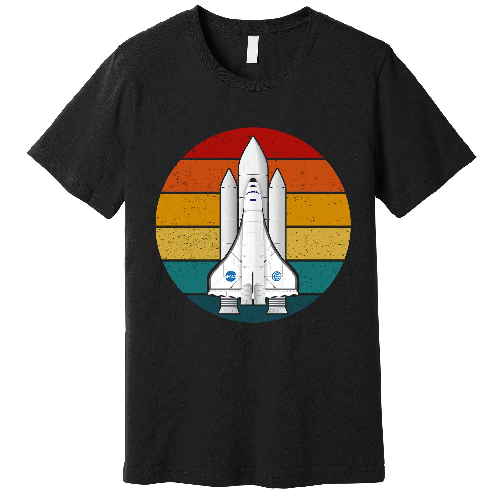 Astronaut Retro Space Sunset Premium T-Shirt