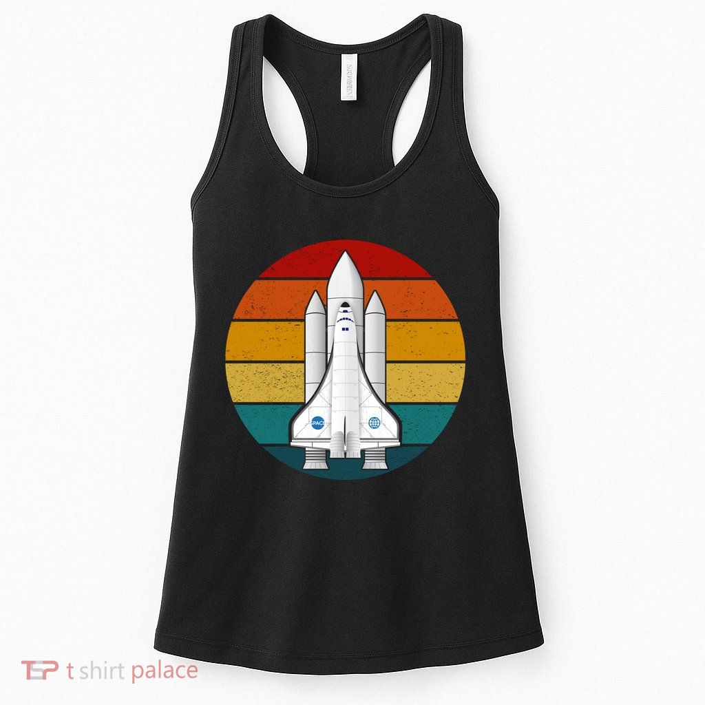 Astronaut Retro Space Sunset Womens Tank Top