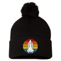 Astronaut Retro Space Sunset Pom Pom 12in Knit Beanie