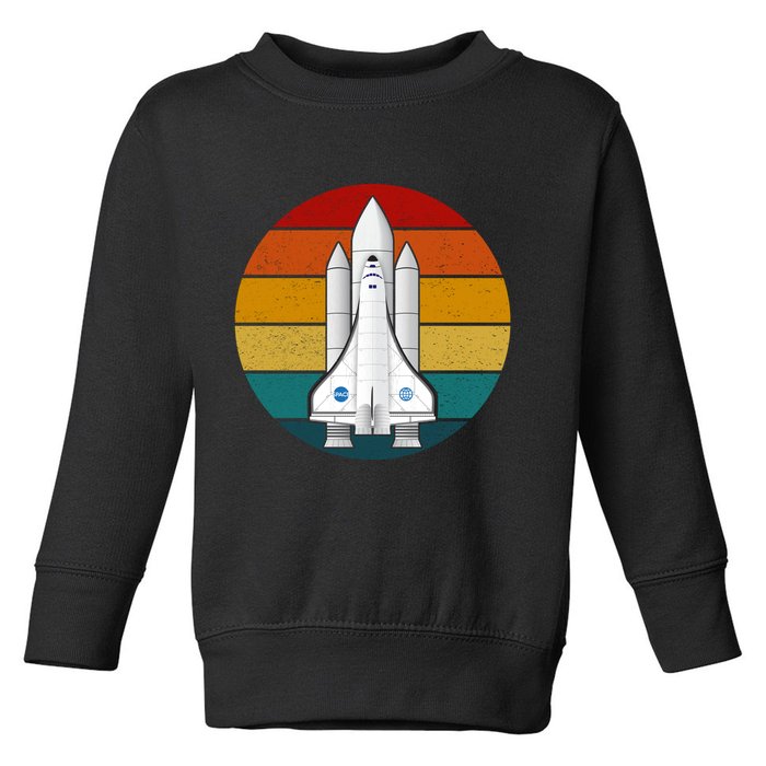 Astronaut Retro Space Sunset Toddler Sweatshirt