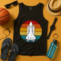 Astronaut Retro Space Sunset Tank Top