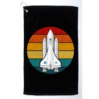Astronaut Retro Space Sunset Golf Towel