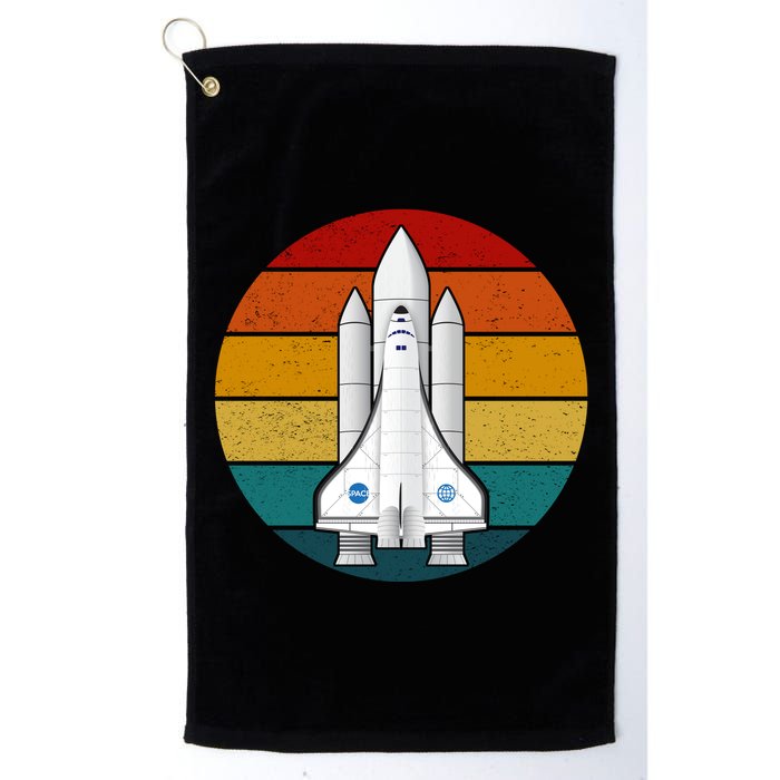Astronaut Retro Space Sunset Golf Towel