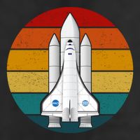 Astronaut Retro Space Sunset Golf Towel