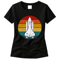 Astronaut Retro Space Sunset Womens T-Shirt
