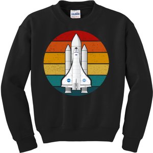 Astronaut Retro Space Sunset Kids Sweatshirt