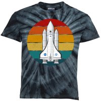 Astronaut Retro Space Sunset Kids Tie-Dye T-Shirt