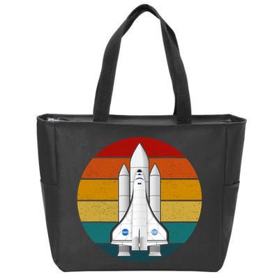 Astronaut Retro Space Sunset Zip Tote Bag