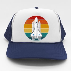 Astronaut Retro Space Sunset Trucker Hat