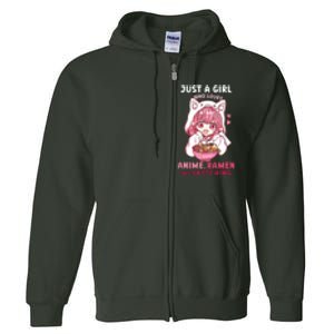 Anime Ramen Sketching Just A Girl Who Loves Anime Sketching Full Zip Hoodie