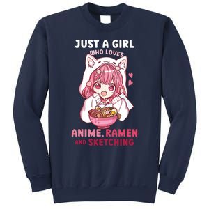 Anime Ramen Sketching Just A Girl Who Loves Anime Sketching Sweatshirt