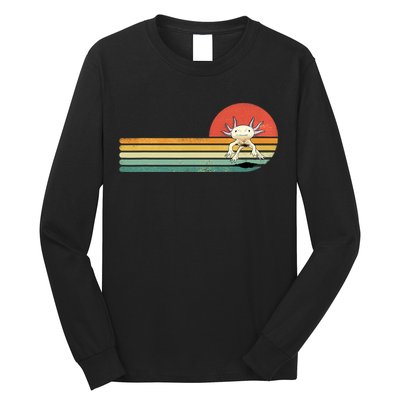 Axolotl Retro Style Animal Amphibian Pet Axolotl Lover Long Sleeve Shirt