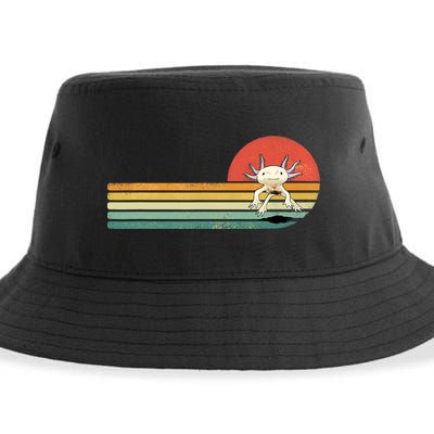 Axolotl Retro Style Animal Amphibian Pet Axolotl Lover Sustainable Bucket Hat