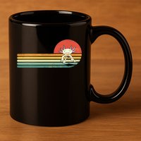 Axolotl Retro Style Animal Amphibian Pet Axolotl Lover 11oz C Handle Ceramic Mug