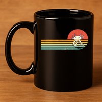 Axolotl Retro Style Animal Amphibian Pet Axolotl Lover 11oz C Handle Ceramic Mug