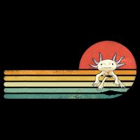 Axolotl Retro Style Animal Amphibian Pet Axolotl Lover Sustainable Beanie