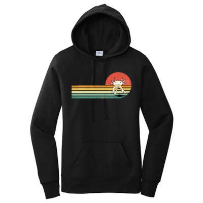 Axolotl Retro Style Animal Amphibian Pet Axolotl Lover Women's Pullover Hoodie