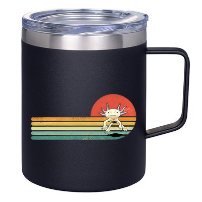 Axolotl Retro Style Animal Amphibian Pet Axolotl Lover 12oz Stainless Steel Coffee Mug