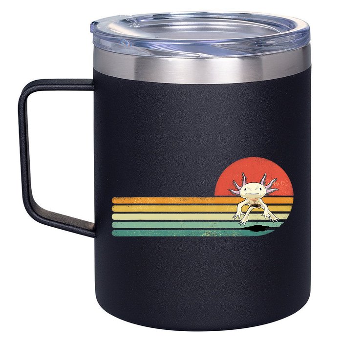 Axolotl Retro Style Animal Amphibian Pet Axolotl Lover 12oz Stainless Steel Coffee Mug