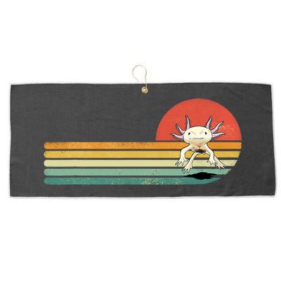 Axolotl Retro Style Animal Amphibian Pet Axolotl Lover Large Microfiber Waffle Golf Towel