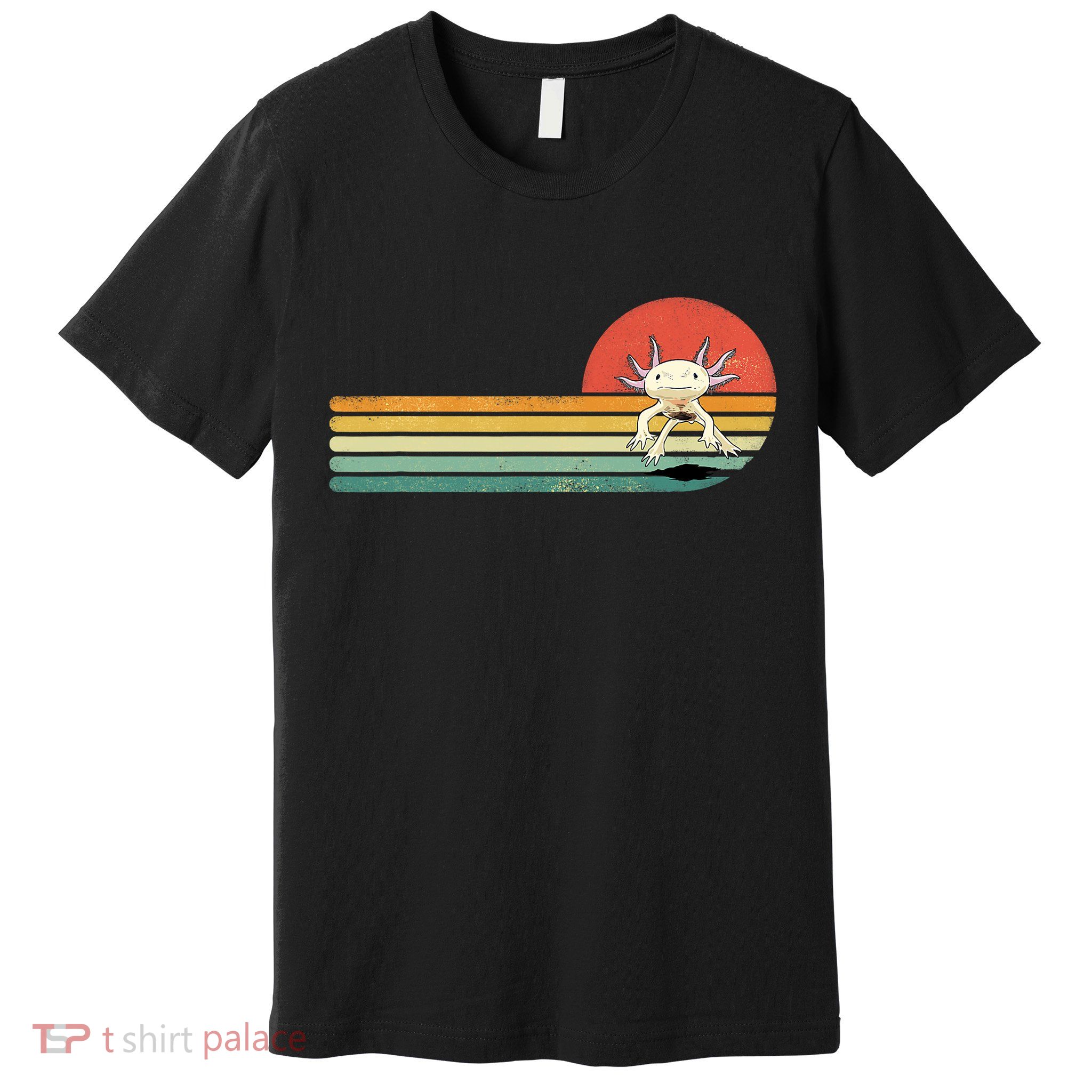 Axolotl Retro Style Animal Amphibian Pet Axolotl Lover Premium T-Shirt