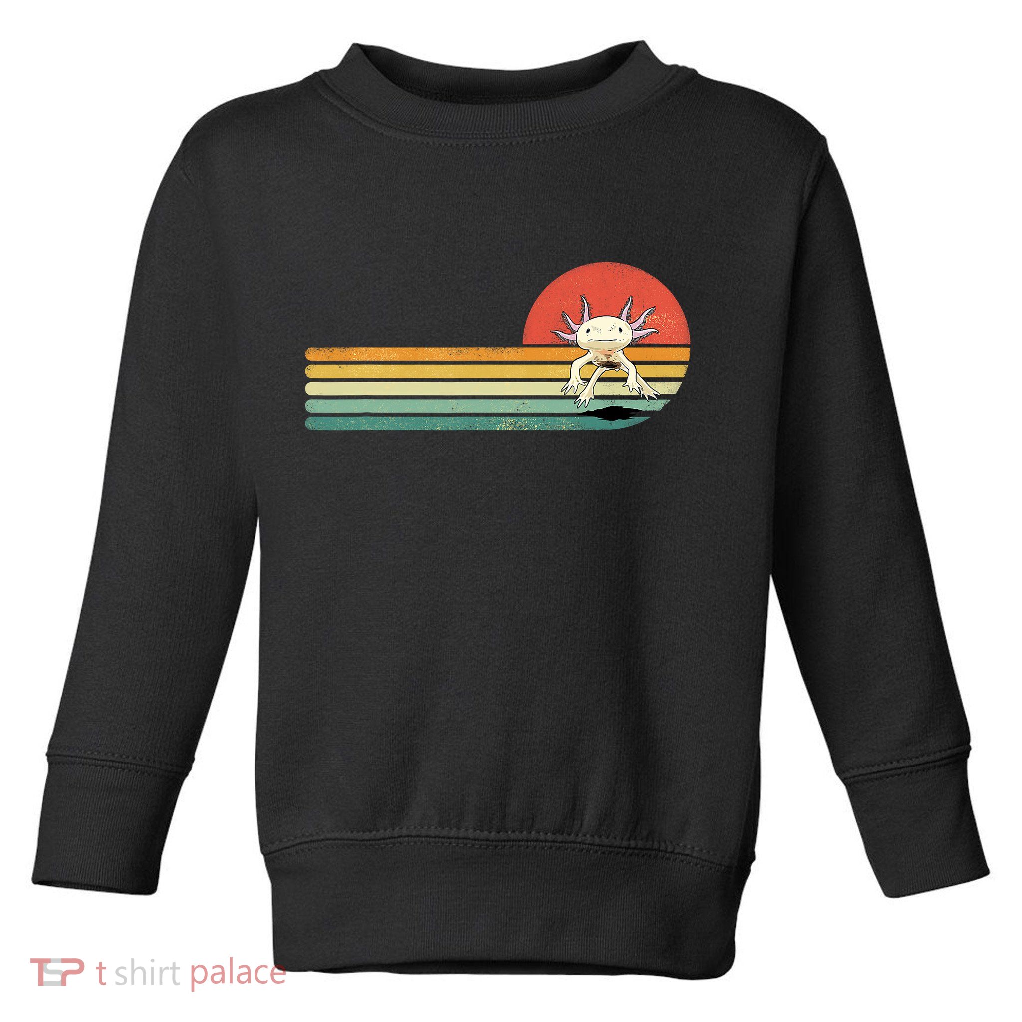 Axolotl Retro Style Animal Amphibian Pet Axolotl Lover Toddler Sweatshirt