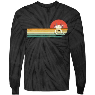 Axolotl Retro Style Animal Amphibian Pet Axolotl Lover Tie-Dye Long Sleeve Shirt