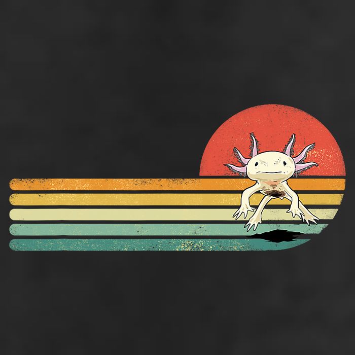Axolotl Retro Style Animal Amphibian Pet Axolotl Lover Golf Towel