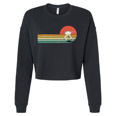Axolotl Retro Style Animal Amphibian Pet Axolotl Lover Cropped Pullover Crew