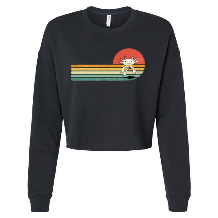 Axolotl Retro Style Animal Amphibian Pet Axolotl Lover Cropped Pullover Crew