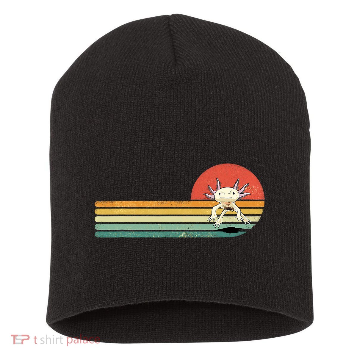 Axolotl Retro Style Animal Amphibian Pet Axolotl Lover Short Acrylic Beanie