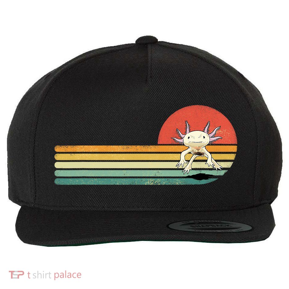Axolotl Retro Style Animal Amphibian Pet Axolotl Lover Wool Snapback Cap
