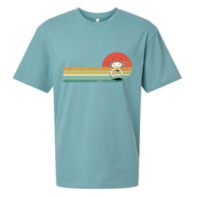 Axolotl Retro Style Animal Amphibian Pet Axolotl Lover Sueded Cloud Jersey T-Shirt