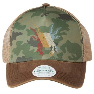Axolotl Retro Style Vintage Legacy Tie Dye Trucker Hat