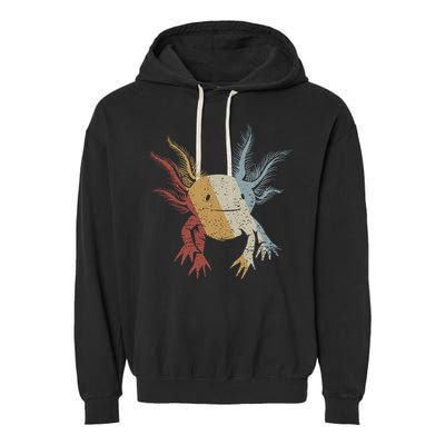 Axolotl Retro Style Vintage Garment-Dyed Fleece Hoodie